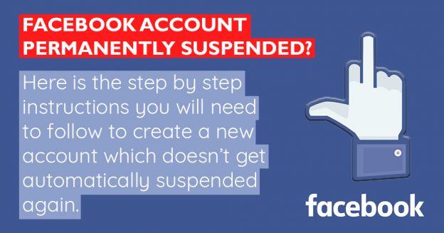 Facebook account suspension instructions